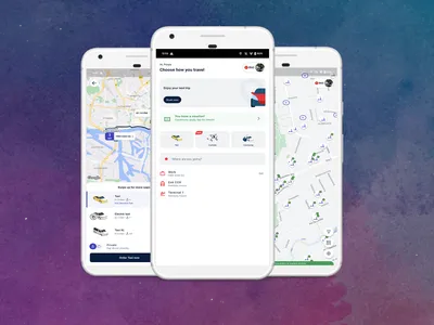 Project screenshot of the FREE NOW Customer app - a Mobility project